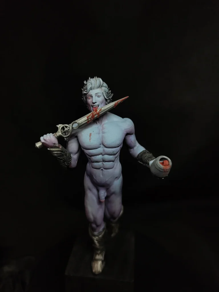 Bemalte Astarion Figur in 75mm Maßstab