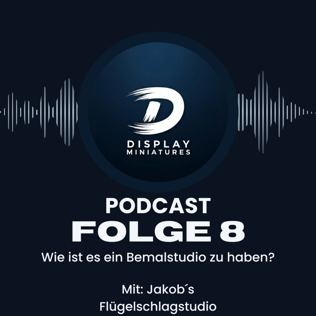 Flügelschlag Studio im INterview wie ist es ein Bemalservice zu haben dark blue and white simple podcast cover